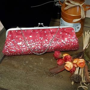 Red / Sequin Evening Purse by Kate Landry